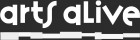 Arts Alive logo with grey background Arts Alive logo with grey background